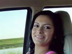 Sexy Hitch Hiking Teen Gags On Dick